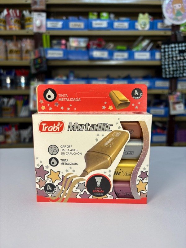 Producto - Resaltadores Metalicos x4 "Trabi"