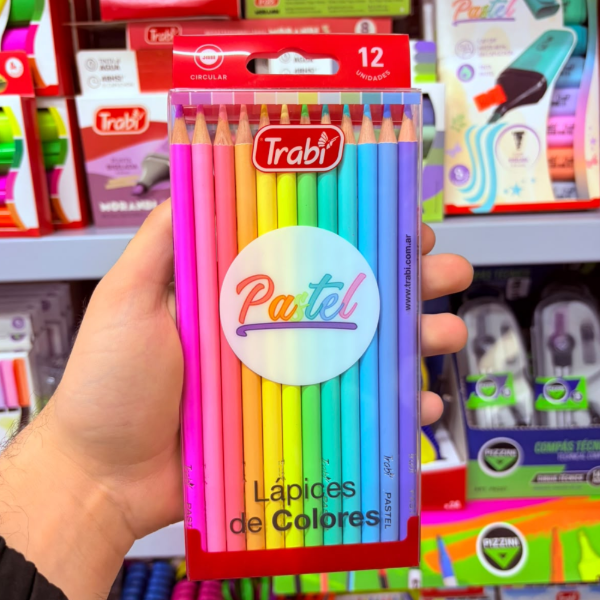 Producto - Lapices colores pastel Trabi x12