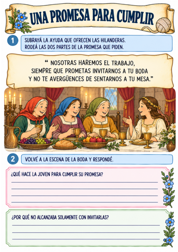 Producto - Las tres hilanderas: Actividades de lectura y escritura - 8