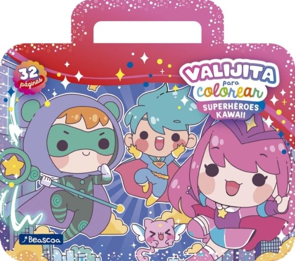 Producto - Valijita para colorear - Superhéroes kawaii