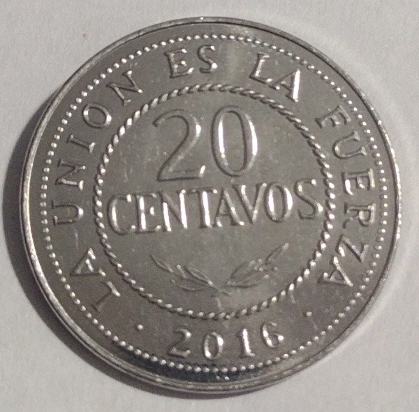 Producto - Bolivia 20 centavos 2016 - 0