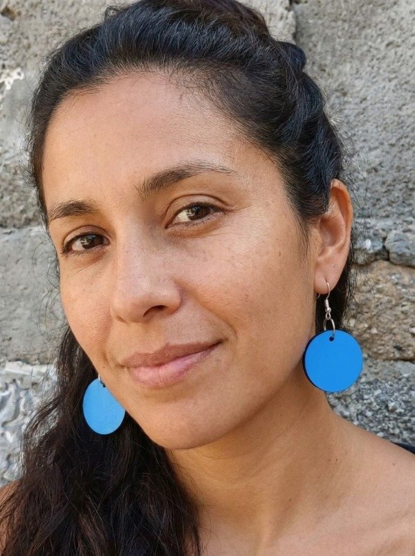 Producto - Aros Moneda / Azul Mar