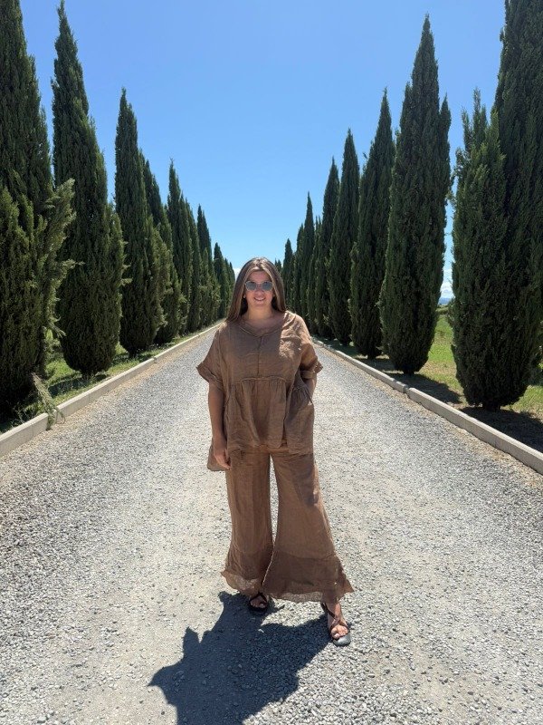 Producto - Conjunto blusa y pantalon de lino
