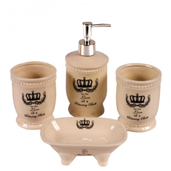Producto - JGO BAÑO PORC CORONA 4 PIEZAS