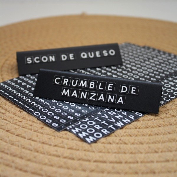 Producto - Imanes por media plancha de 7x7 mm (sólo letras o sólo números)