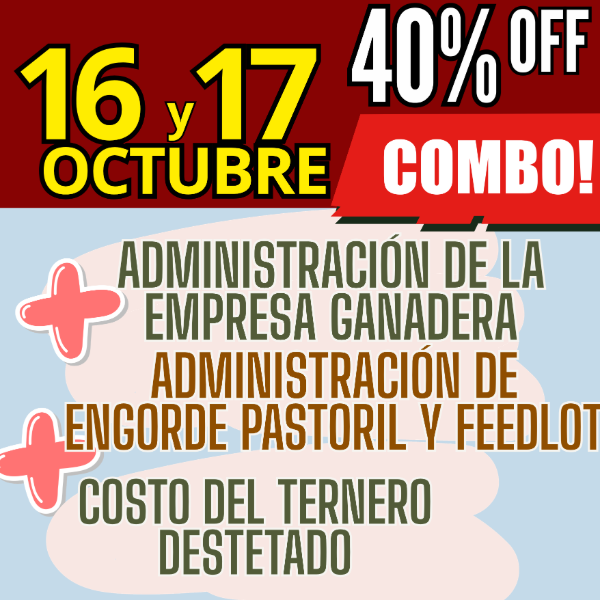 Producto - COMBO 3 CURSOS:Gestión Ganadera + Costo del Ternero + Engorde Pastoril y Feedlot - 0
