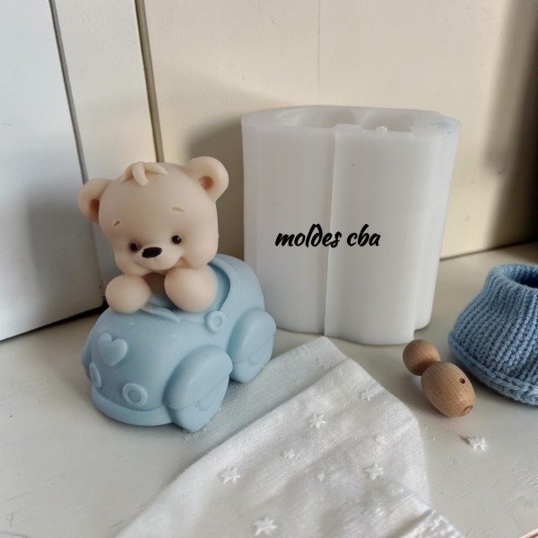 Producto - Molde silicona osito en auto - 0