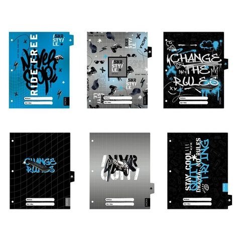 Producto - SEPARADOR DE MATERIAS CARTA CON SOLAPA GRAFFITI BOLSA X6 UNIDADES SKORA