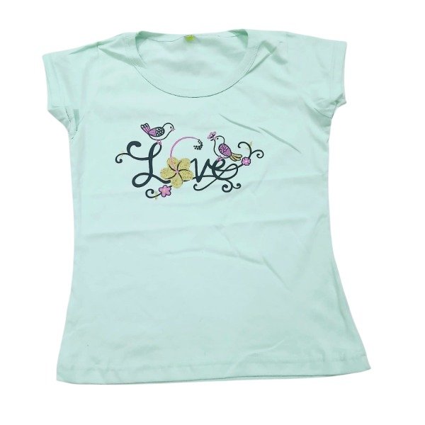 Producto - Remera nena "Pajaritos" T20 verde