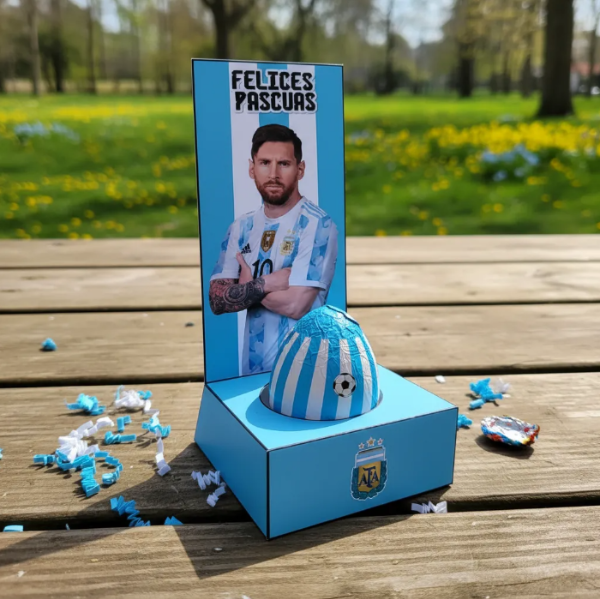 Producto - Kit Imprimible Porta Huevo Pascua Selección Argentina Messi