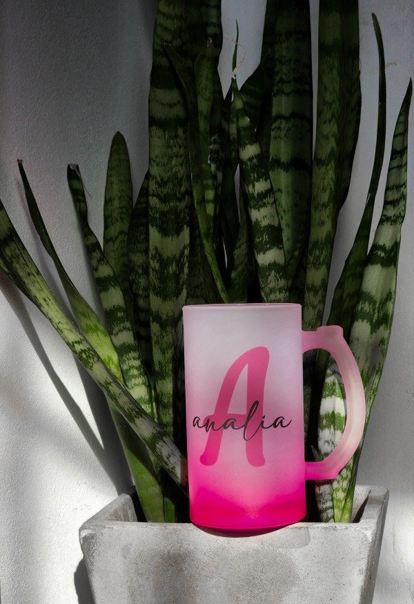 Producto - Chop vidrio esmerilado ROSA