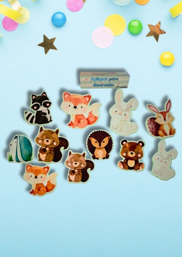 Producto - Pack apliques - Animalitos del bosque