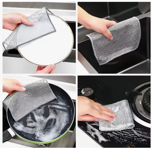 Producto - Set x10 Paños de Alambre para Limpieza 7215