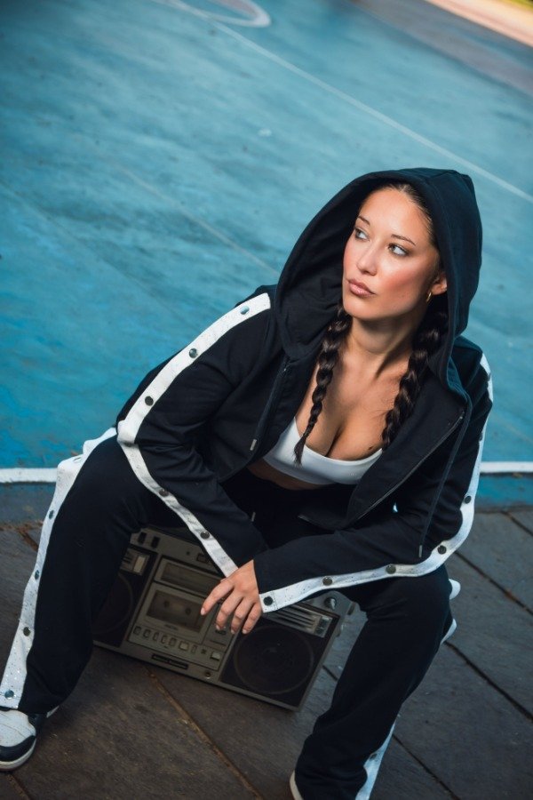 Producto - Campera con oíl en blanco