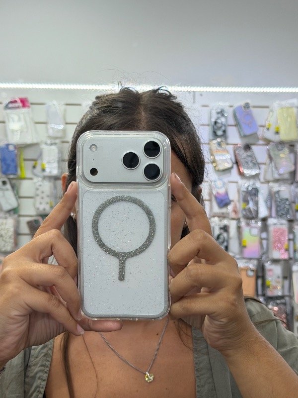 Producto - Case Full Glitter MagSafe Silver