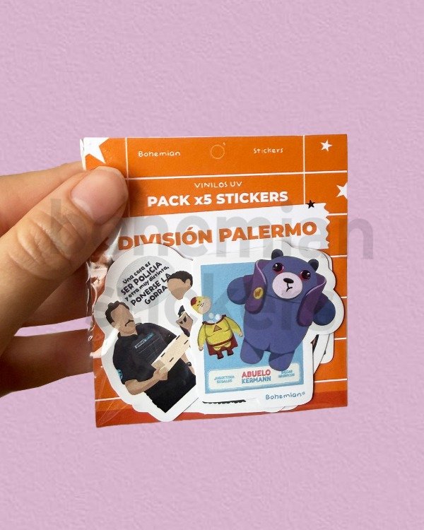 Producto - Pack DIVISION PALERMO #2 x5 stickers - Division Palermo