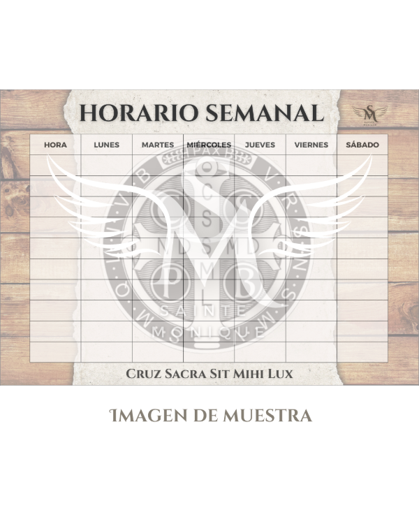 Producto - Horario semanal DIGITAL - San Benito