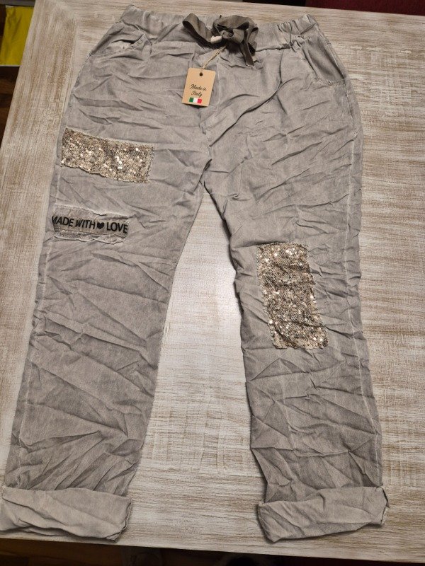 Producto - Babucha Moda Italiana Vison Elastizada y Amplia  Love XL-XXL - 2
