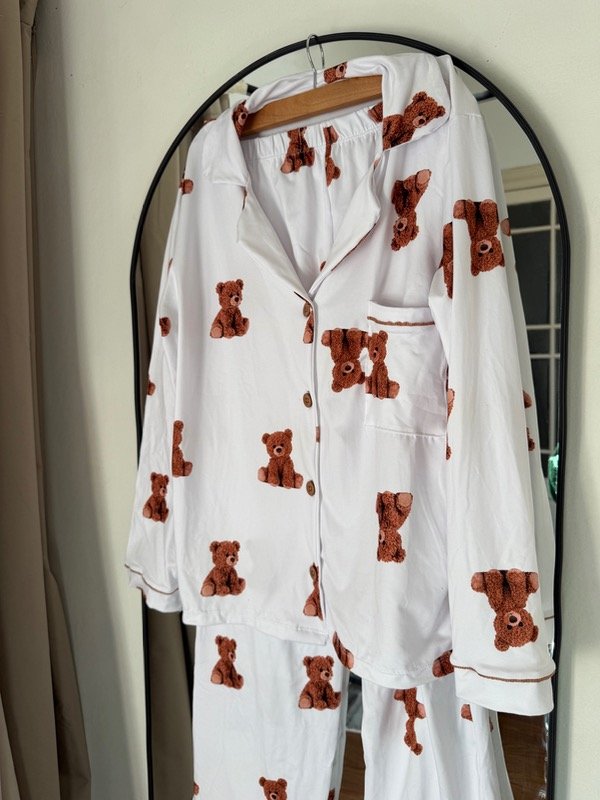 Producto - Pijama largo camisero Josefina ositos white