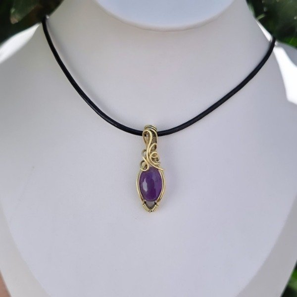 Producto - DIJE AMATISTA OVAL