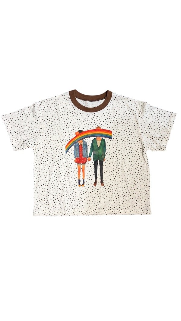 Producto - REMERA BOXY LUNARES ARCOÍRIS