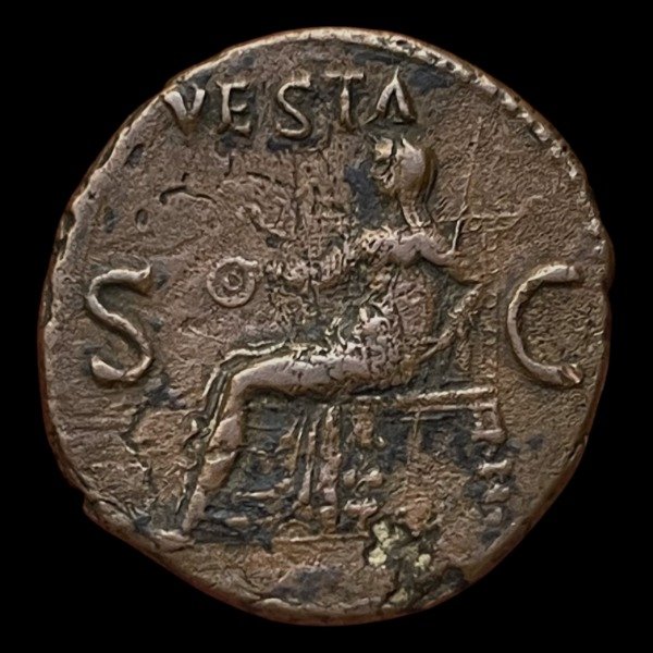 Producto - Calígula (37-38 DC) As. Ceca de Roma - Damnatio Memoriae