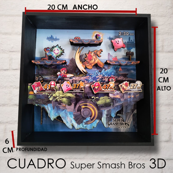 Producto - Cuadro 3d Super Smash Bros