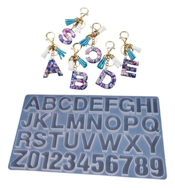Producto - Molde abecedario resi llavero 045a30