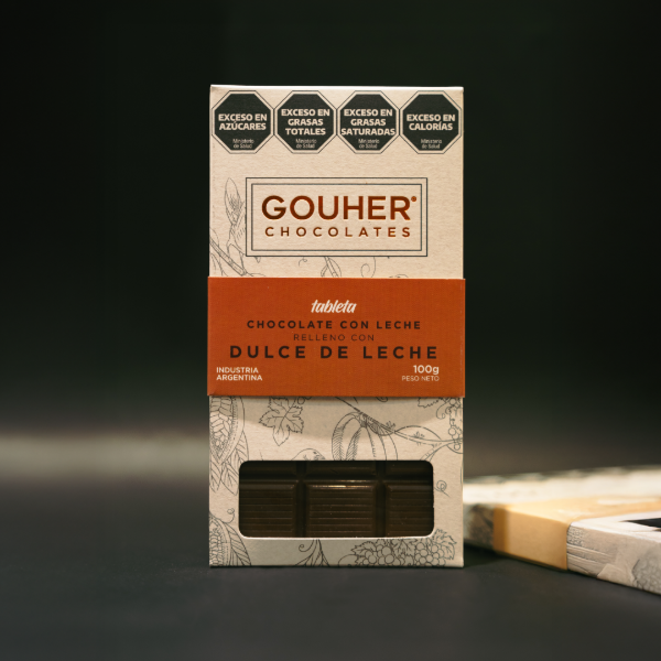 Producto - Tableta de Chocolate con leche rellana con dulce de leche