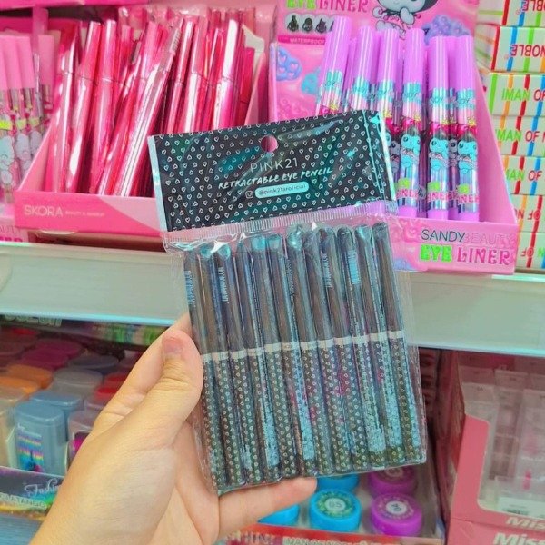 Producto - PACK X12 DELINEADOR NEGRO RETRÁCTIL- PINK 21