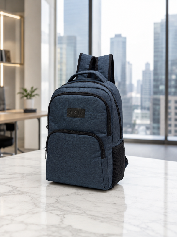 Producto - MOCHILA MELANGE RED - AZUL MARINO