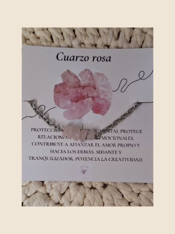 Producto - Pulsera cadena cuarzo rosa