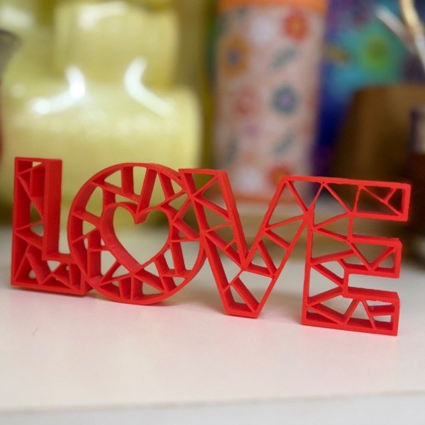 Producto - Adorno Love Calado en Impresión 3D 7549