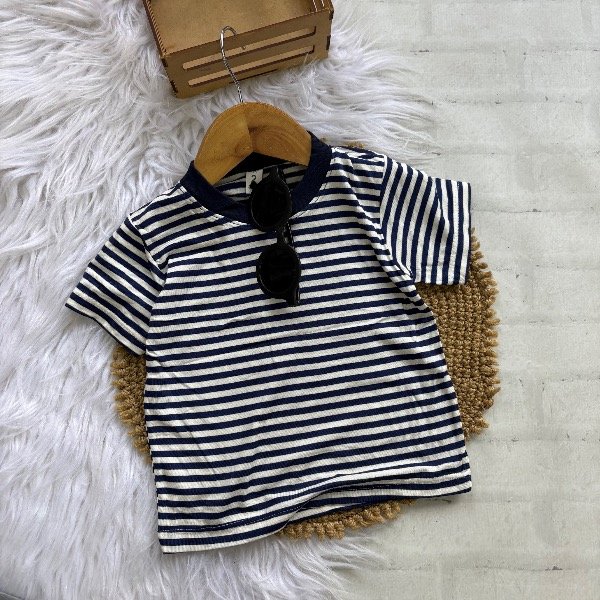 Producto - Reme rayada AZUL talles de bebé hasta 3/4 años