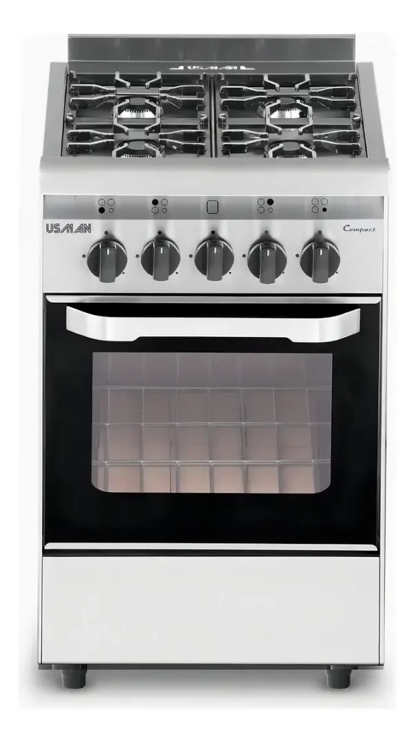 Producto - Cocina industrial USMAN 52 cm acero con horno a la piedra - 0