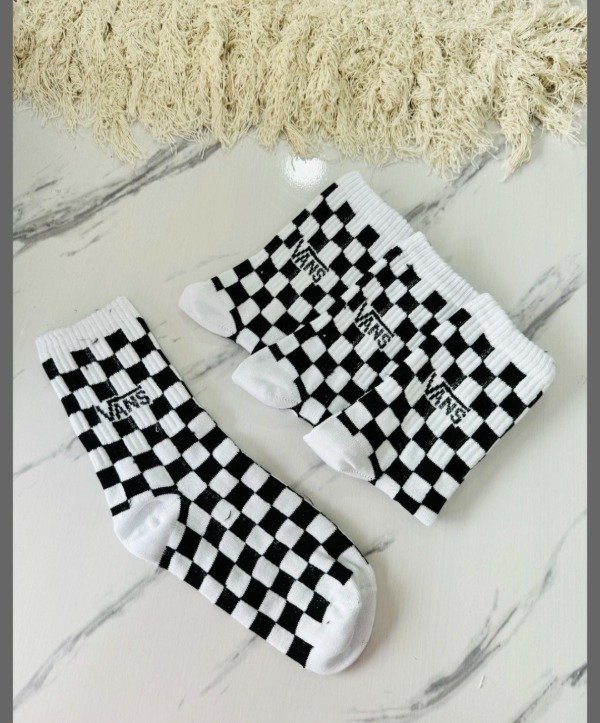 Medias 3/4 vans cuadraditos