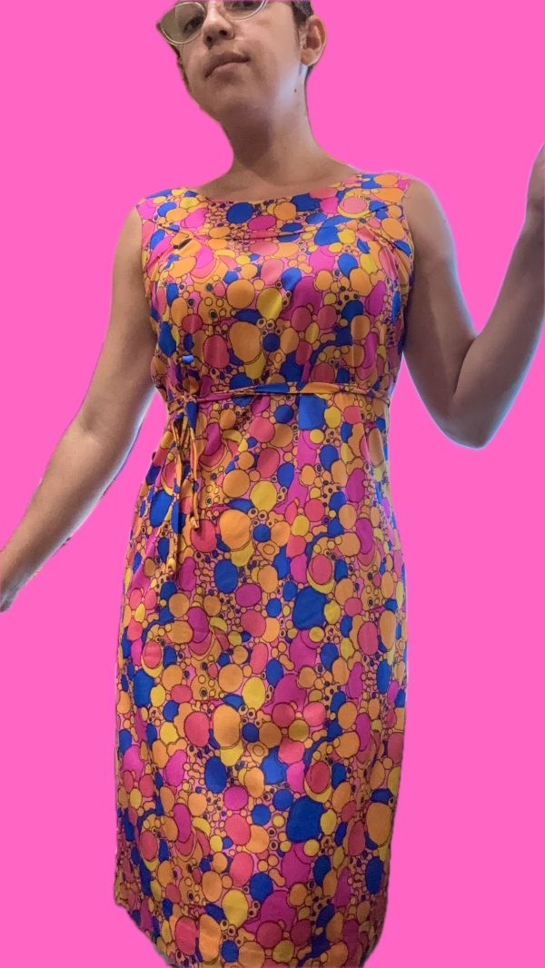 Producto - Vestido circulos fuccia