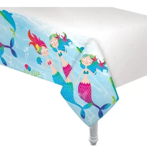 Producto - Mantel plastico impreso 1,80x1,20cm SIRENA