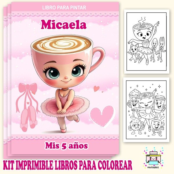 Producto - Librito para colorear personalizado Ballerina Capuchina