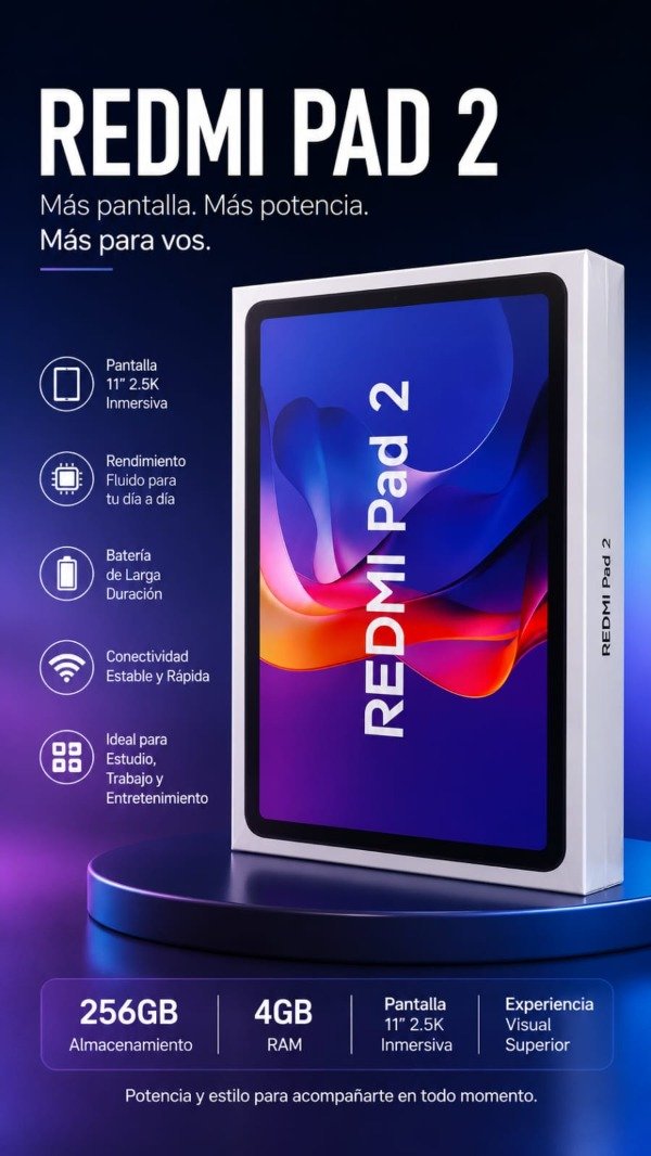 Producto - TABLET XIAOMI REDMI PAD 2 256 GB 4 RAM