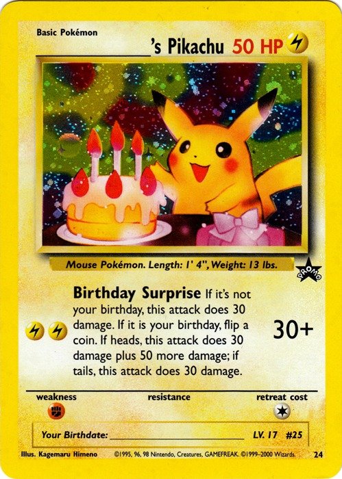 Producto - 's Pikachu - 24 Birthday Pikachu