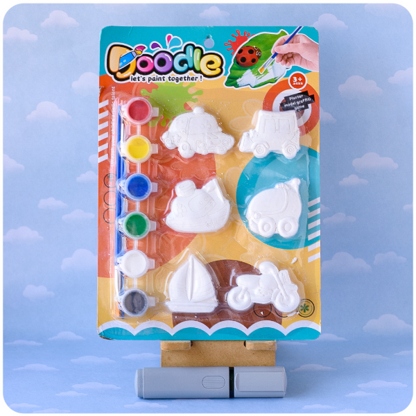 Producto - Kit de Figuras de Yeso para Pintar - Medios de Transporte