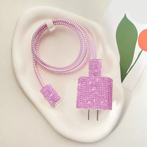 Producto - Protector de cargador 20w strass rosa - 0