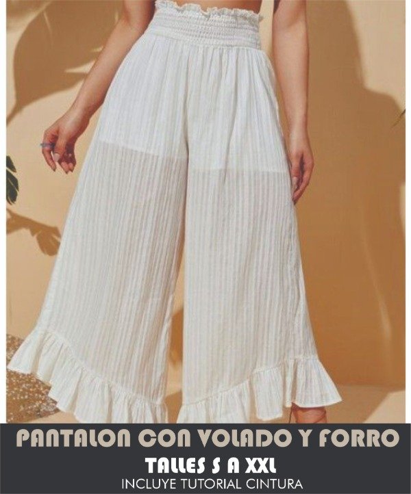 Producto - MOLDES PANTALON CON VOLADOS