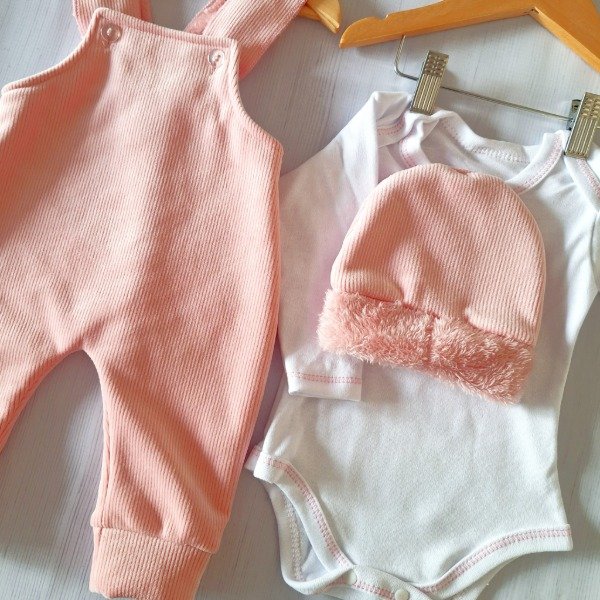 Producto - Ajuar Corduroy con Corderito Rosa
