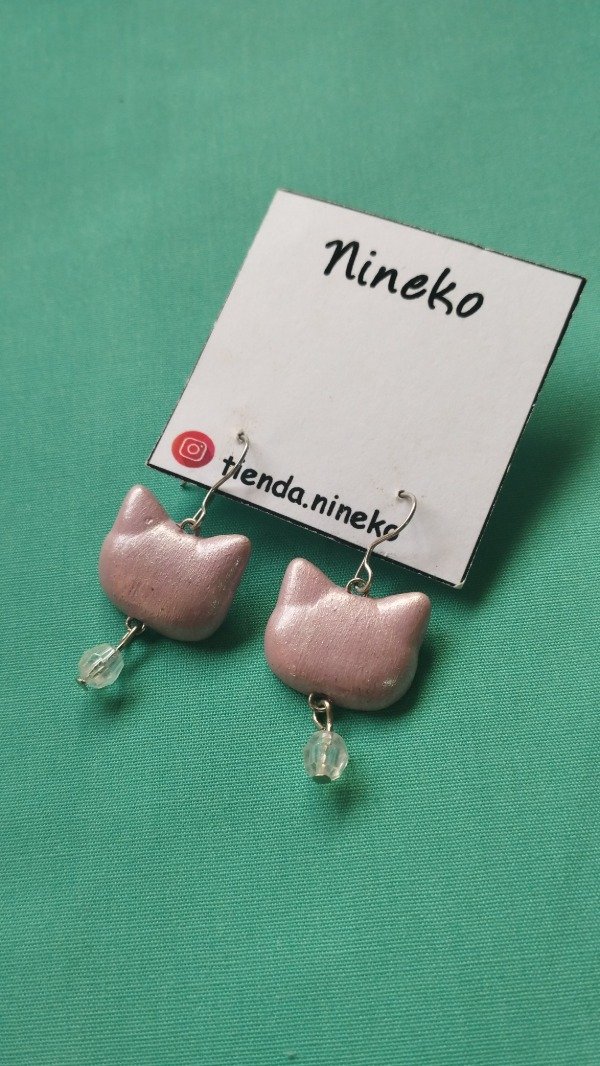 Producto - Aros Gatito Rosa