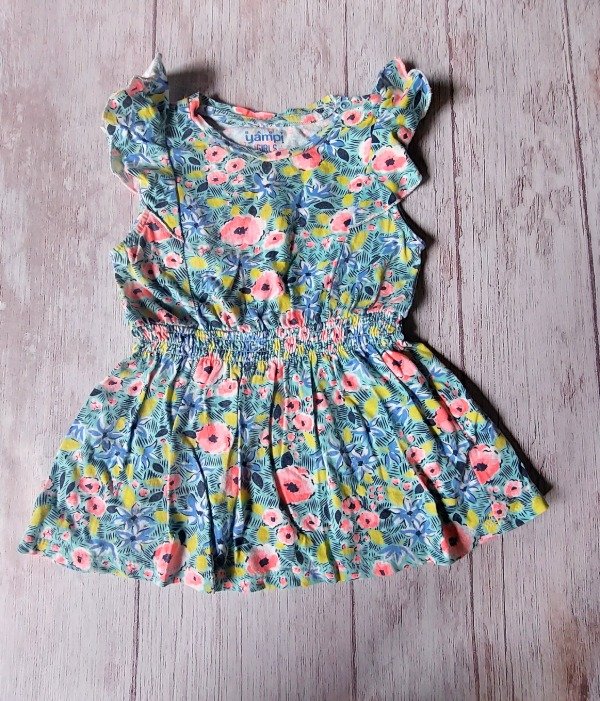Producto - VESTIDO VERDE FLOREADO YAMP 12 MESES