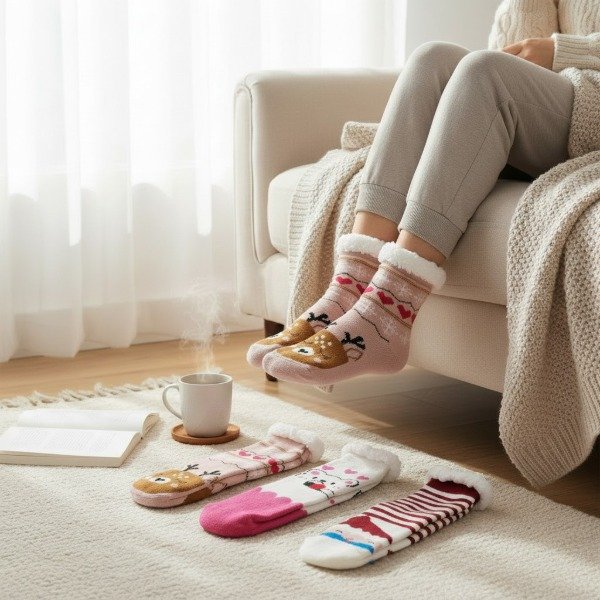 Producto - PANTUMEDIAS ADULTOS DISEÑO ANIMALES CON CORDERITO HASTA 27 CM APROX
