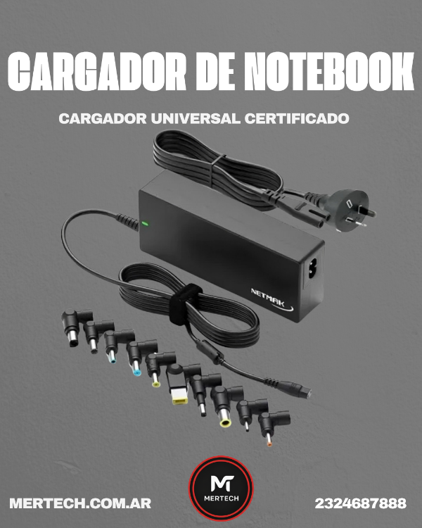 Producto - CARGADOR CERTIFICADO DE NOTEBOOK