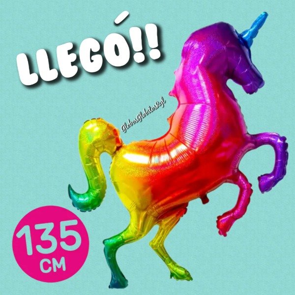 Producto - Unicornio multicolor 135cm